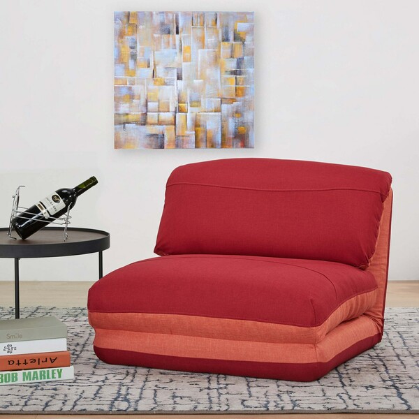 Bild 1 von Schlafsessel MCW-E68, Schlafsofa Funktionssessel Klappsessel Relaxsessel, Stoff/Textil ~ orange/dunkelrot