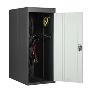 Fahrradgarage MCW-H66, Fahrradbox Gerätehaus Fahrradunterstand, erweiterbar abschließbar Metall ~ anthrazit-hellgrau