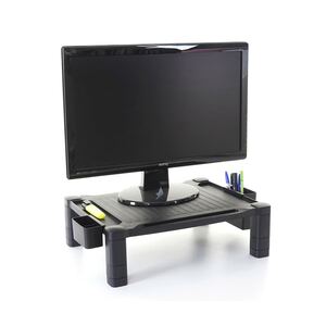 Monitorerhöhung MCW-E61, Monitorständer Schreibtischaufsatz Bildschirmerhöhung, Kunststoff 13x43x33cm