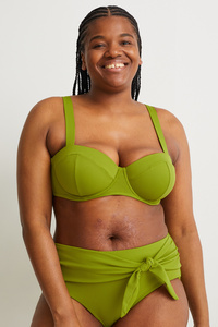 C&A Bikini-Top mit Bügel-wattiert-LYCRA® XTRA LIFE™, Grün, Größe: 90 D