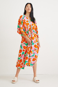 C&A Kimono-geblümt, Orange, Größe: 1 size