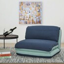 Bild 1 von Schlafsessel MCW-E68, Schlafsofa Funktionssessel Klappsessel Relaxsessel, Stoff/Textil ~ hellblau/dunkelblau