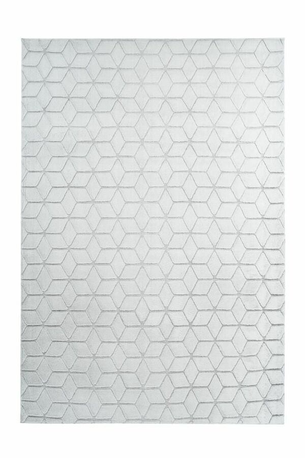 Bild 1 von megusta 3D-Hochflorteppich Weiß / Graublau 120cm x 160cm