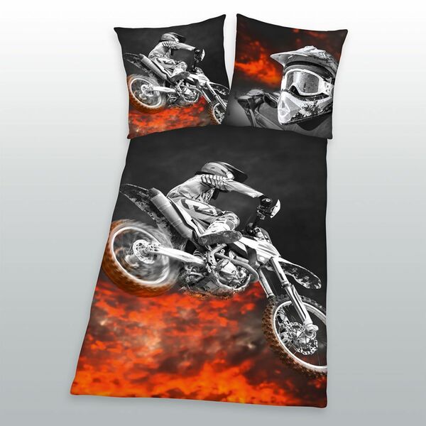Bild 1 von Motocross Bettwäsche, Größe: 135 x 200 cm