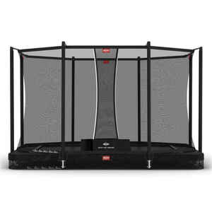 BERG inground Trampolin rechteckig Favorit schwarz 330 cm mit Sicherheitsnetz