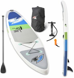 F2 Inflatable SUP-Board F2 Line Up SMO blue mit Carbonpaddel, (Set, 5 tlg)