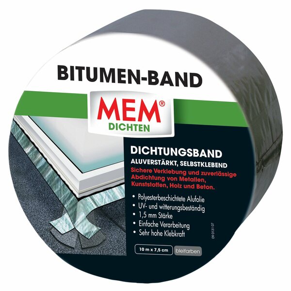 Bild 1 von MEM Bitumen-Band Blei 7,5 cm x 10 m