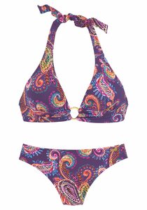 Vivance Triangel-Bikini mit lilafarbenem Paisleyprint