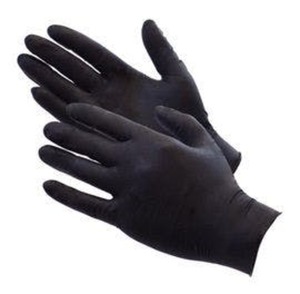 METRO Professional Einmal-Latex Handschuhe, ungepudert, Größe: L, 100 Stück, schwarz