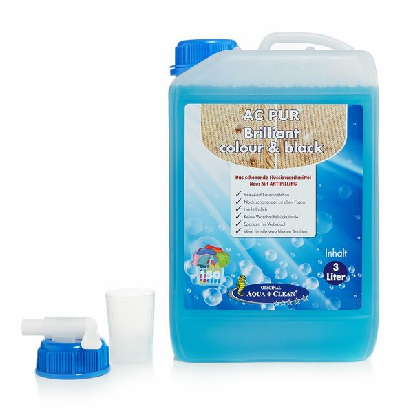 Bild 1 von AQUA CLEAN PUR Flüssigwaschmittel Colour & Black Antipilling Effekt 3l