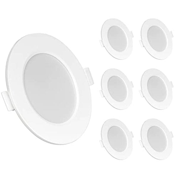 Bild 1 von UKawhi LED Einbauleuchten Flach Dimmbar 6W 230V Warmweiss 6er Set IP44 LED Einbaustrahler dimmbar Badleuchten LED Spots 3000K für Wohnzimmer