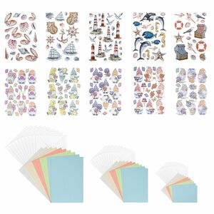 KARIN JITTENMEIER Sticker-Set 3D-Reliefsticker & Grußkarten 70tlg.