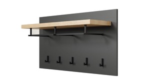 Wandgarderobe anthrazit Coast Evoke Eiche 90 cm - SYNNAX