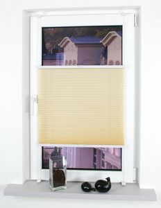 Bella Casa Klemmfix-Plissee verspannt, 150 x 75 cm, Beige