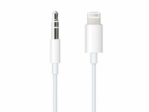 Apple Lightning Kabel, Lightning auf 3,5 mm Audio, 1,2 m, weiß