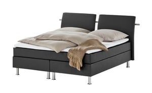 Boxspringbett schwarz Maße (cm): B: 232 H: 122 Betten