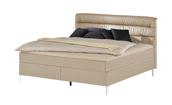 Bild 1 von Boxspringbett beige Maße (cm): B: 208 H: 122 Betten