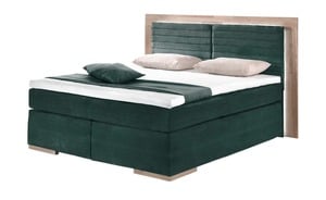 Primo Massivholz-Boxspringbett mit LED-Beleuchtung Marlow 2 türkis/petrol Maße (cm): B: 230 H: 130 Betten