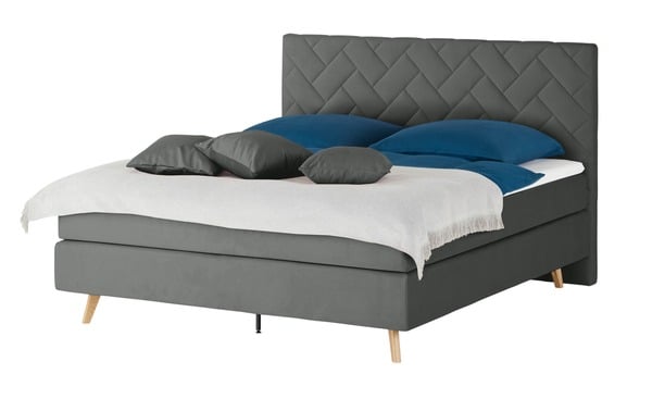 Bild 1 von SKAGEN BEDS Boxspringbett  Weave grau Maße (cm): B: 160 H: 122 Betten