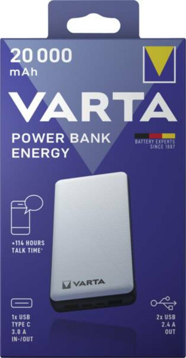 Bild 1 von Varta Power Bank Energy 20000mAh +Ladekabel