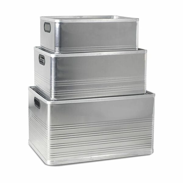 Bild 1 von BRB Aluminium-Kästen-Set "C" 1x 50, 79 und 118 Liter