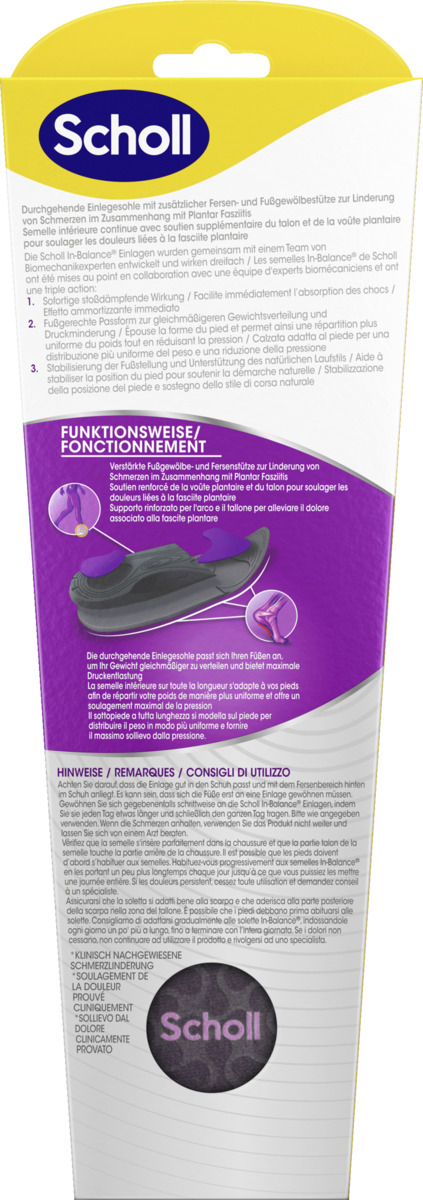 Bild 3 von Scholl In-Balance Rinlagen bei Plantar Fasziitis Größe M (40-42)