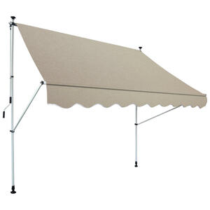 Klemm-Markise Taupe B/L: ca. 195x120 cm