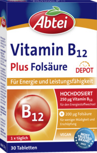 Abtei Vitamin B12 Plus Folsäure