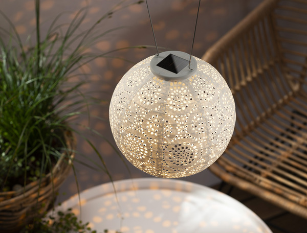 Bild 4 von IDEENWELT Premium-Solar-Lampion 20 cm weiß