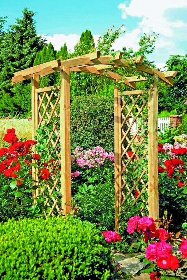 Bild 1 von TETZNER & JENTZSCH - Holz Rosenbogen Pergola ca. B134 x H230 x T100 cm, Durchgang ca. 100 cm