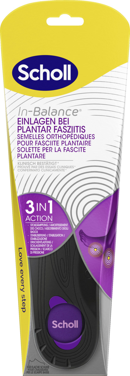 Bild 1 von Scholl In-Balance Rinlagen bei Plantar Fasziitis Größe M (40-42)