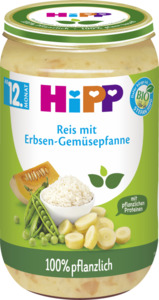 HiPP Bio Reis mit Erbsen-Gemüsepfanne
