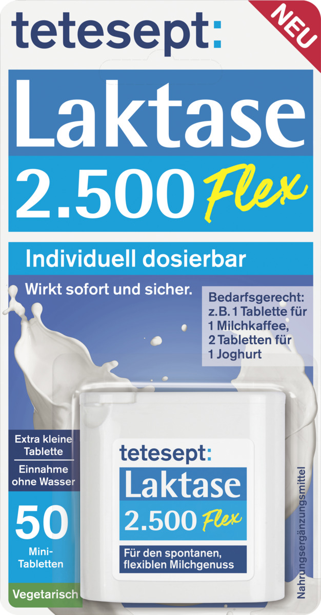 Bild 1 von tetesept Laktase 2.500 Flex