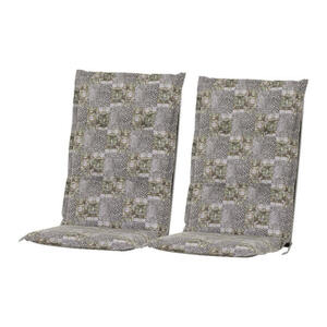 Gardamo Auflagen-Set Mirage Mosaik grau Polyester-Mischgewebe B/H/L: ca. 48x7x120 cm 2 tlg.