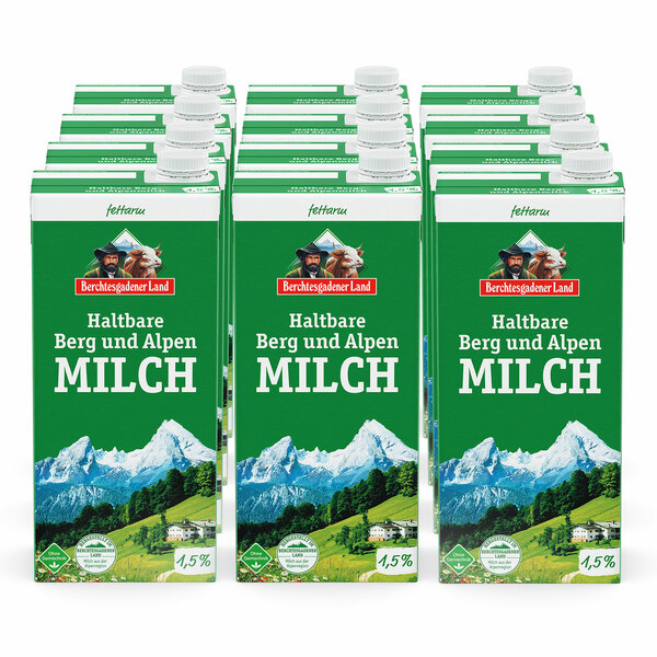 Bild 1 von Berchtesgadener Land H-Milch 1,5% 1 Liter, 12er Pack