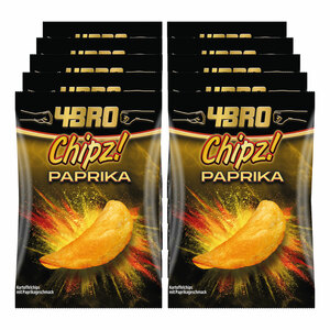 4BRO Chipz! Paprika 125 g, 10er Pack