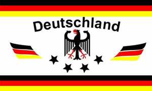 Flagge Deutschland 17 WEISS 4 STERNE 90 x 150 cm mit 2 Messingösen