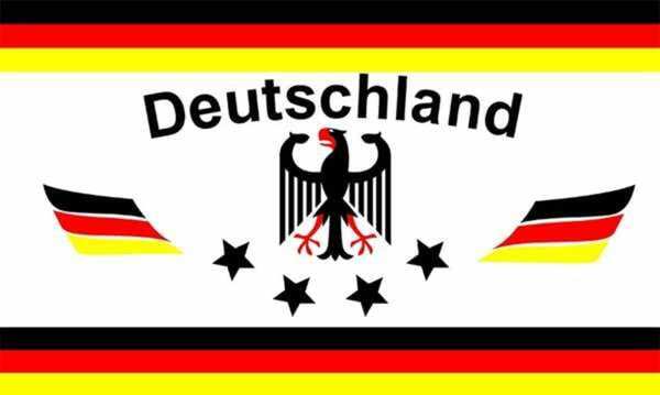 Bild 1 von Flagge Deutschland 17 WEISS 4 STERNE 90 x 150 cm mit 2 Messingösen