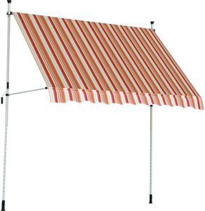 TrendLine Balkon Markise Orange Stripe, Breite: 250 cm, Ausfall: 130 cm
