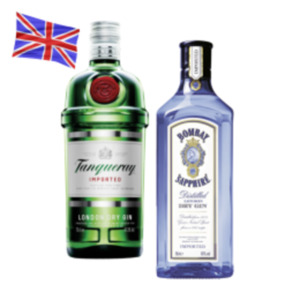 Bombay Saphire Dry Gin, Tanqueray London dry Gin oder Tanqueray Rangpur Lime Gin