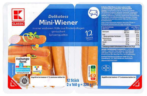 Bild 1 von K-CLASSIC Mini-Wiener oder -Puten-Wiener