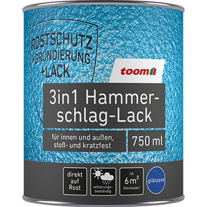 toom Hammerschlag-Lack dunkelgrau glänzend 750 ml