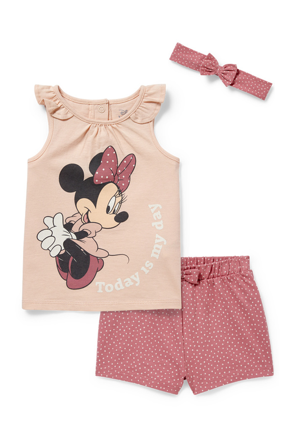 Bild 1 von C&A Minnie Maus-Baby-Outfit-3 teilig, Rosa, Größe: 68