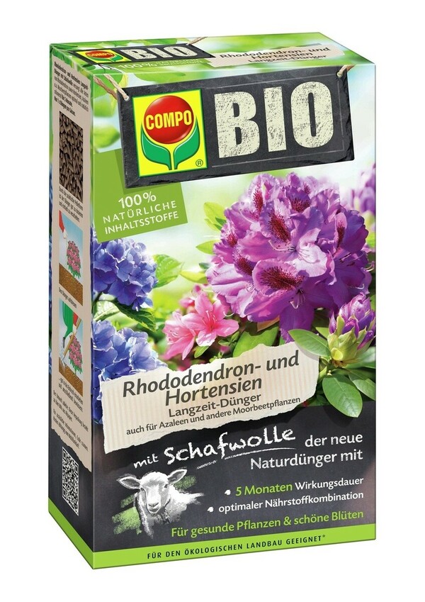 Bild 1 von COMPO BIO Rhododendron- und Hortensien Langzeit-Dünger 750 g