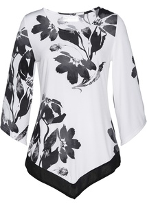 Shirt-Tunika mit floralem Muster