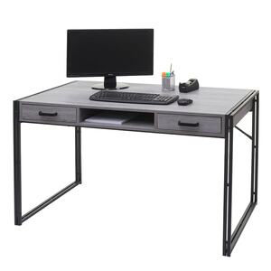 Schreibtisch MCW-A27, Bürotisch Computertisch, 122x70cm 3D-Struktur ~ grau