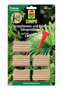 COMPO Grünpflanzen- und Palmen Düngestäbchen mit Guano (30 Stäbchen)