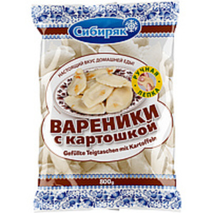 Handgemachte Teigtaschen mit Kartoffeln gefüllt "Wareniki Si...