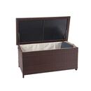 Bild 1 von Poly-Rattan Kissenbox MCW-D88, Gartentruhe Auflagenbox Truhe ~ Premium braun, 51x100x50cm 170l