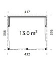 Bild 3 von Palmako Pavillon Nova, inkl. Front- und Seitenverglasung, ca. B432/H282/T376 cm